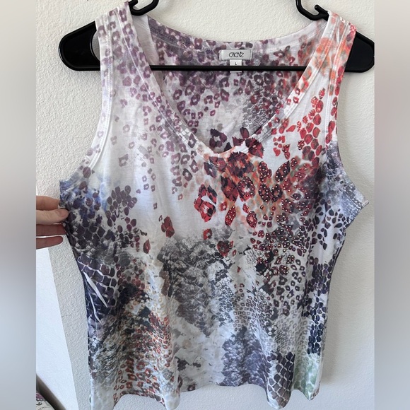 Cache Tops - Cache Multicolor Sleeveless Top size L EUC
